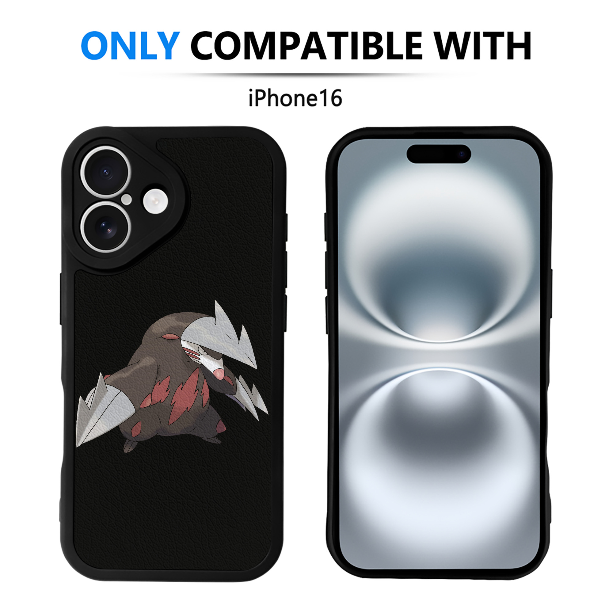 （画像用） ポケットモンスター Pokémon 【iPhone 16シリーズ対応】シリコンスマホケース（レザー調） 材質：シリコン